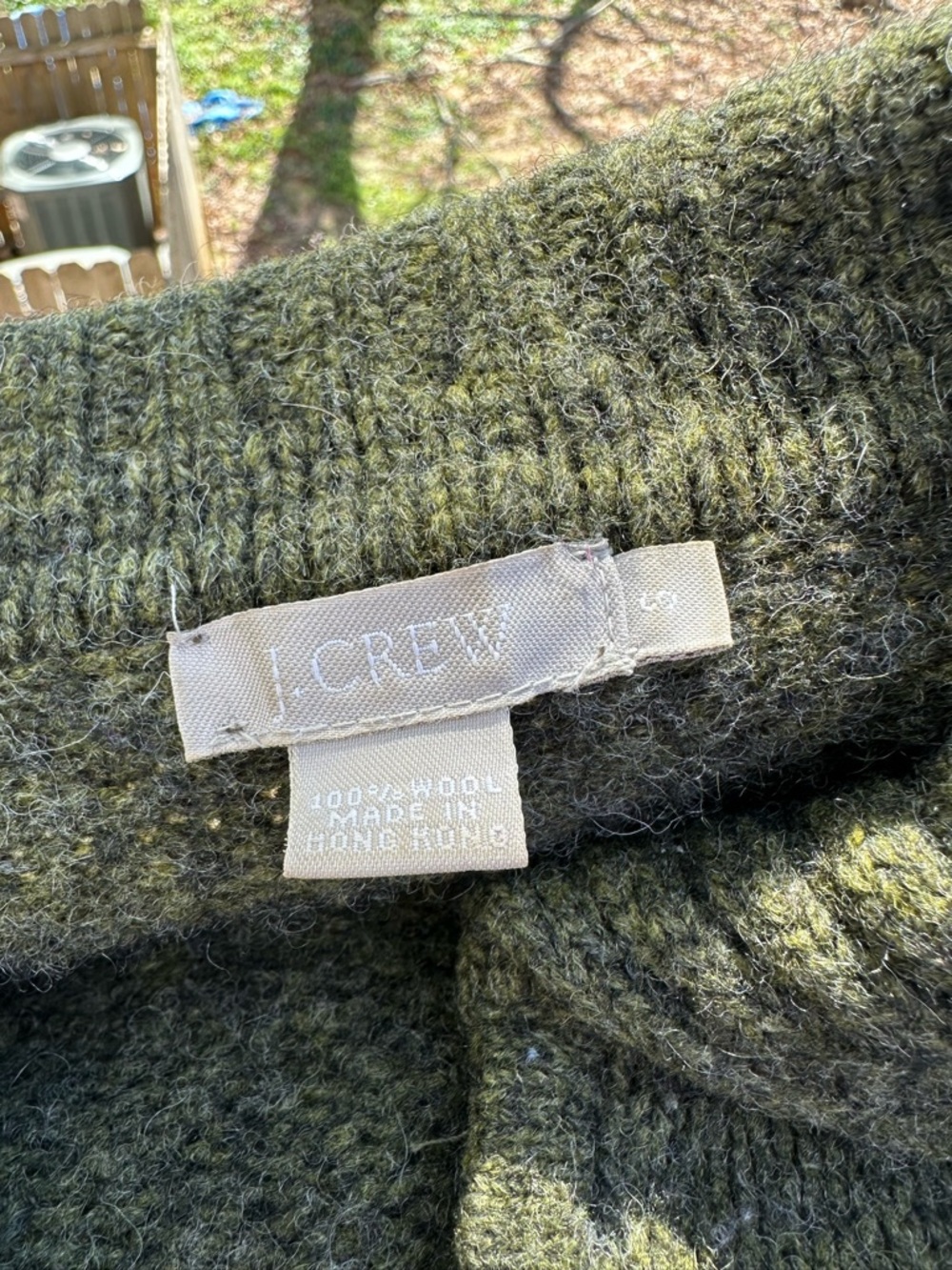 J. Crew green wool cardigan - Picture 4 of 8